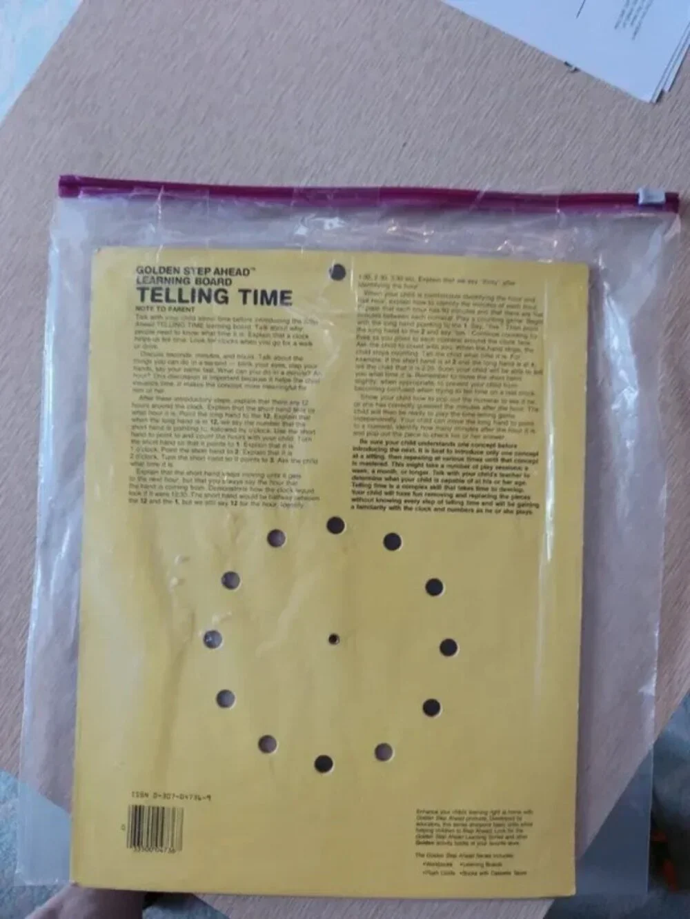 Vintage 1980's Golden Step Ahead Telling time Game Learning Activity Puzzle